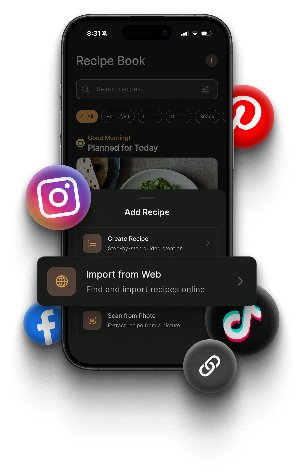 Import Recipes Interface