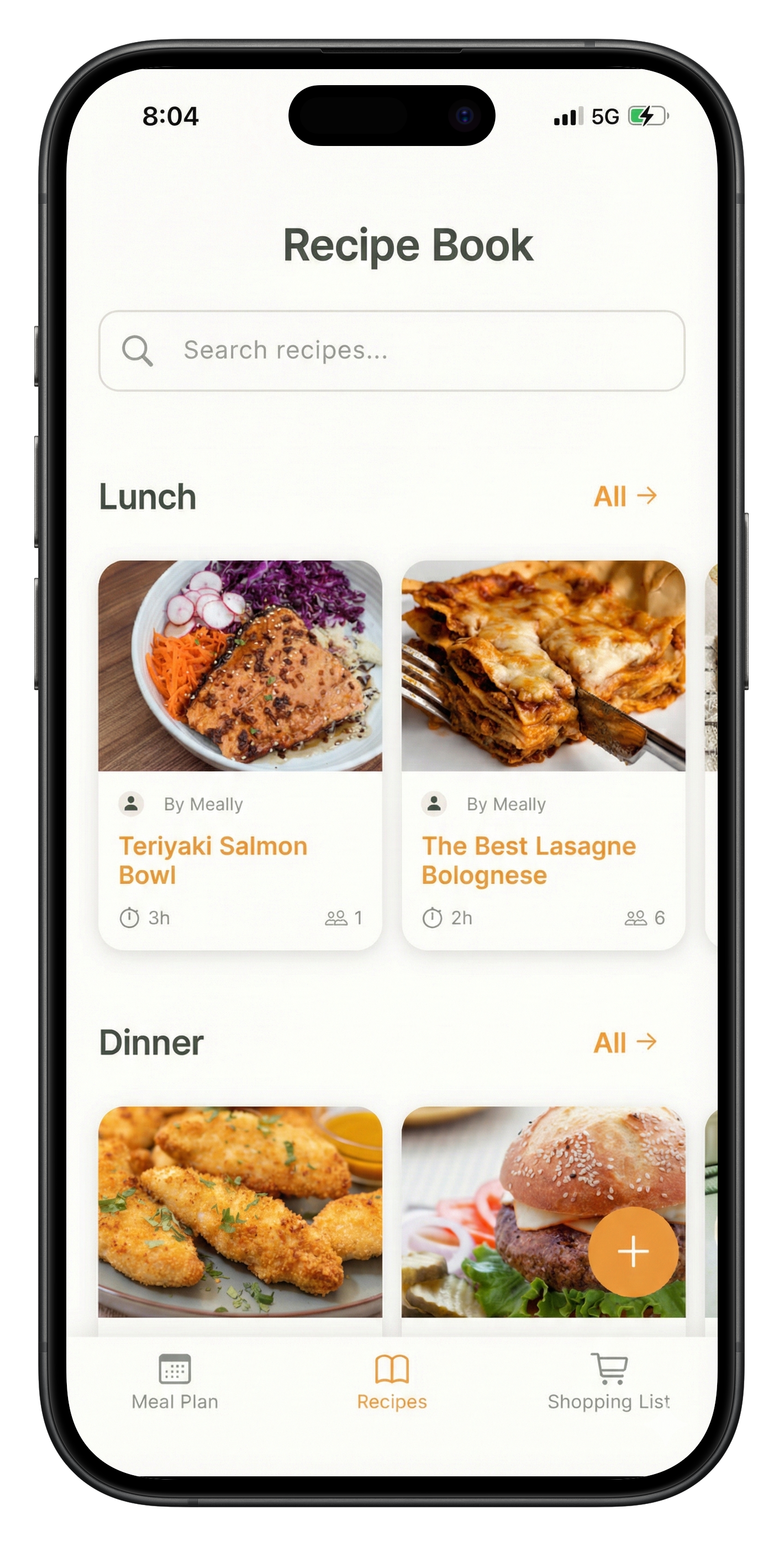 Recipe Book Interface