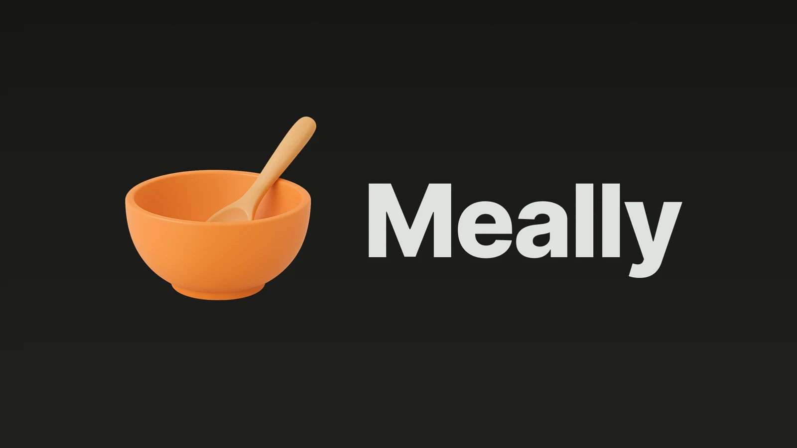Meally wordmark for dark backgrounds.